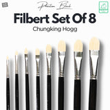 Like it Filbert Chungking Hog Brush Set Of 8, Long Handle 11”