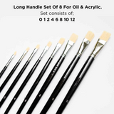 Like it Flat Chungking Hog Brush Set Of 8 Black Edition 11” LH