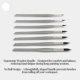 Like it Artist Painting Brush Round Set 7 Squirrel Synthetic