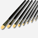 Like it Filbert Chungking Hog Brush Set Of 8, Long Handle 11”