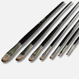 Like it Vegan Filbert 11” Long Handle Painting Brush Set Of 7