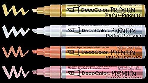 Marvy Uchida DecoColor Premium Paint Marker Chisel Tip mm Set of