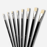 Like it Filbert Chungking Hog Brush Set Of 8, Long Handle 11”