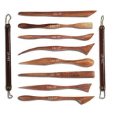Like it Artist Quality Clay Modelling Wooden Tool Set Craft Modelling & Sculpting Tools for Pottery, Sculptures, Polymer, Paper & Mache - 11 pcs
