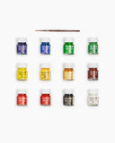 Camel Premium Poster Colours Assorted pack of 12 shades in 10 ml , Brush Free