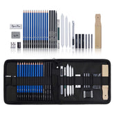 Like it Drawing Pencils Shading Pencils Set Drawing Kit Sketching Kit Sketch Pencils Set for Artists Charcoal Pencils for Artists Pencils for Artists Kit Graphite Pencil Set Artist Pencil Set 33 Pcs