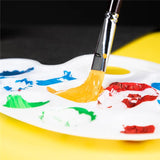 Like it 11” Long Handle Flat Tipped Art Paintbrush Set of 7 Anti-Shedding Synthetic Hair for Acrylic, Oil, Gouache and Watercolor Painting Size: 0 1 2 4 6 8 10