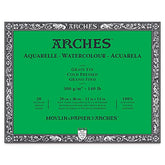 Arches Watercolour 300 GSM Cold Pressed Natural White 28 x 36 cm Paper Blocks, 20 Sheets