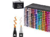 Touch 204 Colors Alcohol Markers Set, Double Tipped Art Marker, Permanent Alcohol Based Sketch Pens for Artist Adults Coloring Illustrations With Organizing Case, Pad Adult Beginners|Assorted