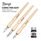 Bianyo Calligraphy Pen Set Artist Comic Pen Tool Dip Pen Suit 3 Super Nib
