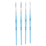 Like it Vegan Handmade Long Bristle Liner Set Of 4 Icy Blue Edition for Acrylic, Oil, Watercolour & Painting Brush Set Precision Art Brushes for Miniature, Art, Model & Canvas Painting With Brush Holder