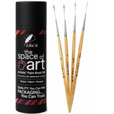 Like it Long Liner/Detailing Paint Pointed Rigger Script Brushes Range Size: 000, Size: 00, Size: 0, Size: 1 With Brush Holder