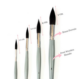 Like it Artist Painting Brush Squirrel Synthetic Mop Set Of 4