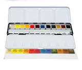 Daniel Smith 12 Color Half Pan Watercolor Set with Bonus Empty Pans