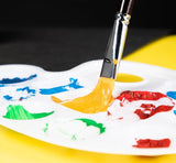 Like it 11” Long Handle Flat Tipped Art Paintbrush Set of 7 Anti-Shedding Synthetic Hair for Acrylic, Oil, Gouache and Watercolor Painting Size: 0 1 2 4 6 8 10