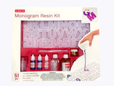 Llike it Monogram Resin Letter Casting Kit, 51-Piece Set with Silicone Mould, Pigments, and Tools