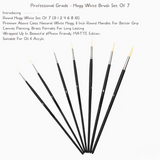 Like it Artists’ Round Hogg White Painting brush Set Of 7