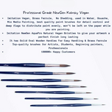 Like it AquaPro Pure Kolinsky Vegan Round Set Of 7