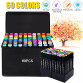 Like it Artist Alcohol Based Ink Colors Dual Tip Marker Set 60