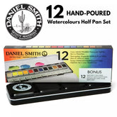 Daniel Smith 12 Color Half Pan Watercolor Set with Bonus Empty Pans