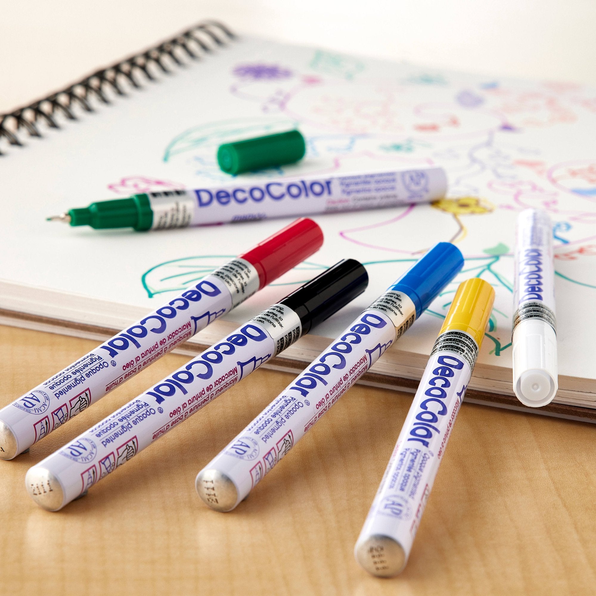 Marvy Uchida Decocolor Opaque Paint Broad Point Paint Markers, Single Colours (Yellow)