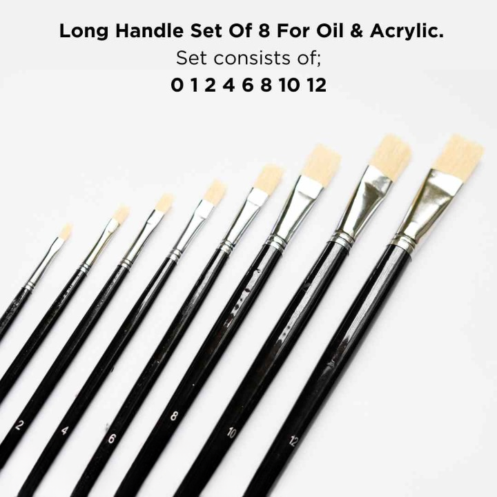 Like it Flat Chungking Hog Brush Set Of 8 Black Edition 11” LH