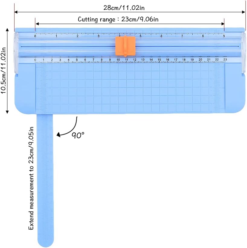 Like it 9 inch Portable A5 Paper Cutter, Guillotine Paper Trimmer with Handsafe Guard and Side Ruler for Standard Cutting of A5 Paper, Photos, Scrapbooking, or Labels (Assorted Multicolour)