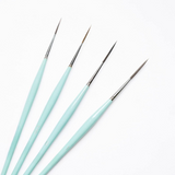 Like it Vegan Handmade Long Bristle Liner Set Of 4 Icy Blue Edition (2nd Gen) for Acrylic, Oil, Watercolour & Painting Brush Set