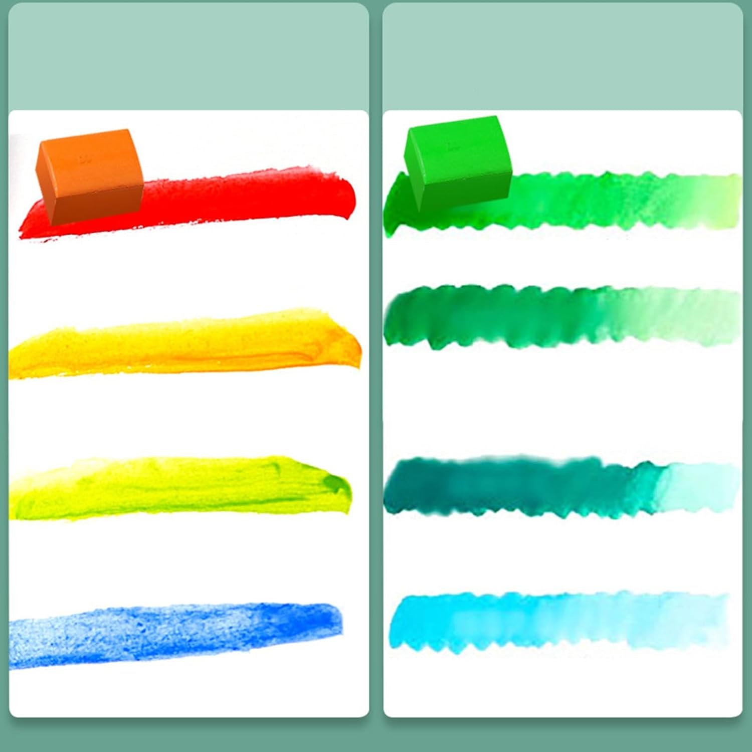 Keep Smiling ﻿100 Colours Watercolour Paint Set with 50 Regular, 44 Metallic, 6 Fluorescent Colours, Water Brush, Drawing Pencil, Brush Pen Perfect Starter Kit for Watercolor Painting