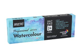 BRUSTRO Artists Professional Watercolour Half Pan Set of 24