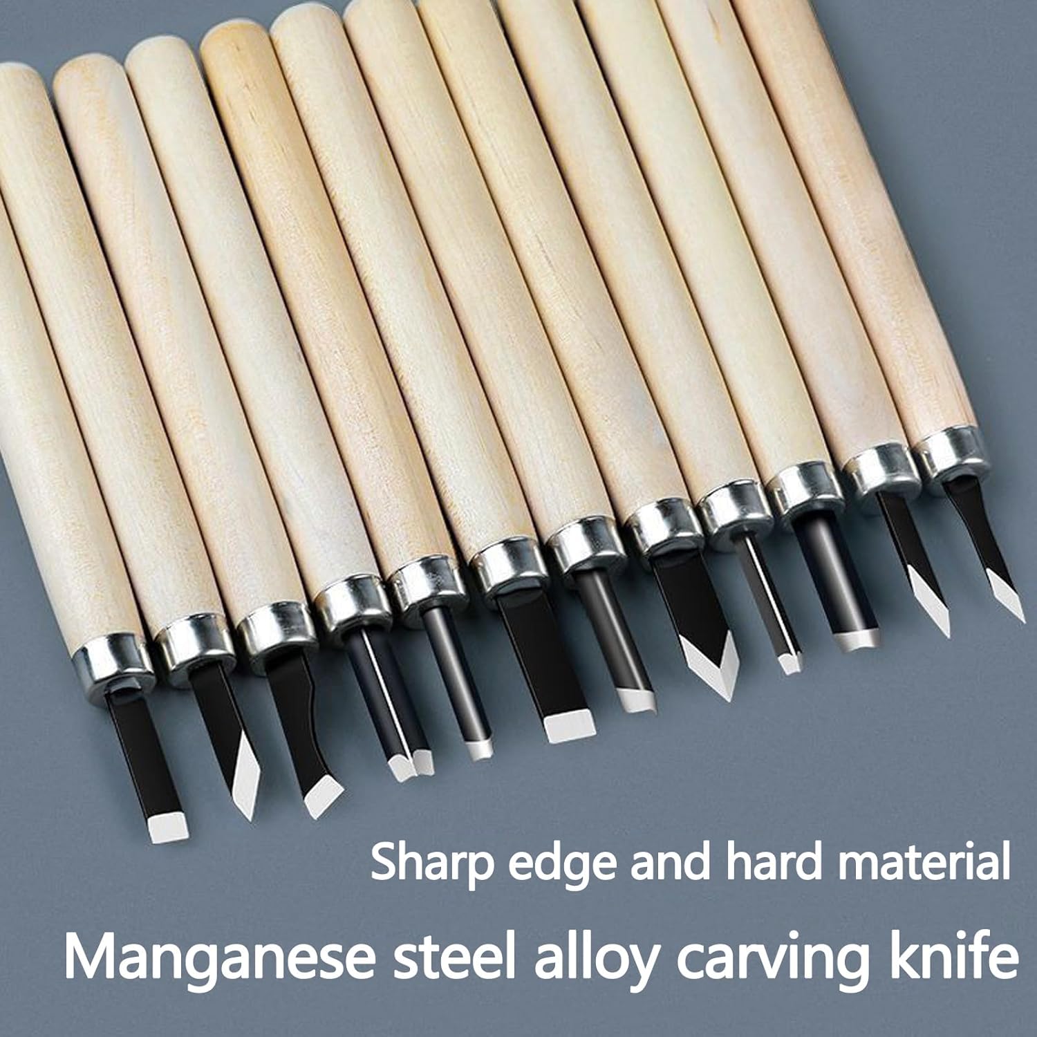 Like it Wood Carving Tools 12-Pcs Set – Premium Grade Wood Chisel for Beginners and Professional Wood Carvers Wood Carving Set with Strong Durable Steel Blades Chisel knife set artwork supplier