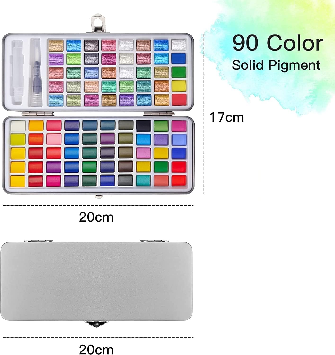 Keep Smiling 90 colors Solid Pigment Watercolor Paints 50 Basic Color ...