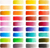Arteza 36 Watercolor Paint Color Cakes, 1 Water Brush Pen Art Supplies Travel Kit