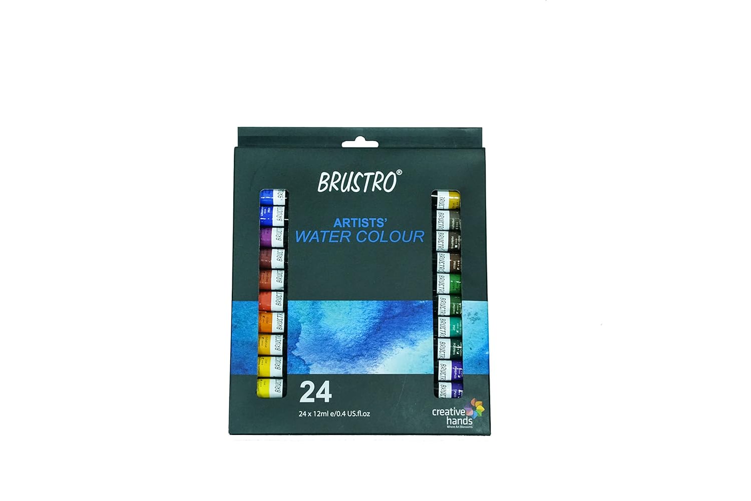 BRUSTRO Artists ’ Watercolour Paint Set of 24 Colours X 12ML Tubes