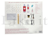 Likeit DIY Bezel Jewellery Making Kit, 60-Piece Set with Resin, Metal Bezels, Pigments, Necklaces and Tools