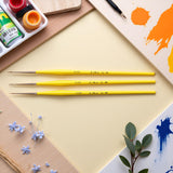 Like it Spotter Liner Premium Series/Small Professional Miniature Paint Brushes Set of 4 Size 4/0, 5/0, 6/0 and 7/0 With Brush Holder