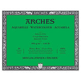 Arches Watercolour 300 GSM Cold Pressed Natural White 28 x 36 cm Paper Blocks, 20 Sheets