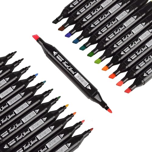 120 Colours Alcohol Markers With Free App, Dual Tip (Chisel