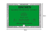 Arches Watercolour 300 GSM Cold Pressed Natural White 26 x 36 cm Paper Blocks, 20 Sheets