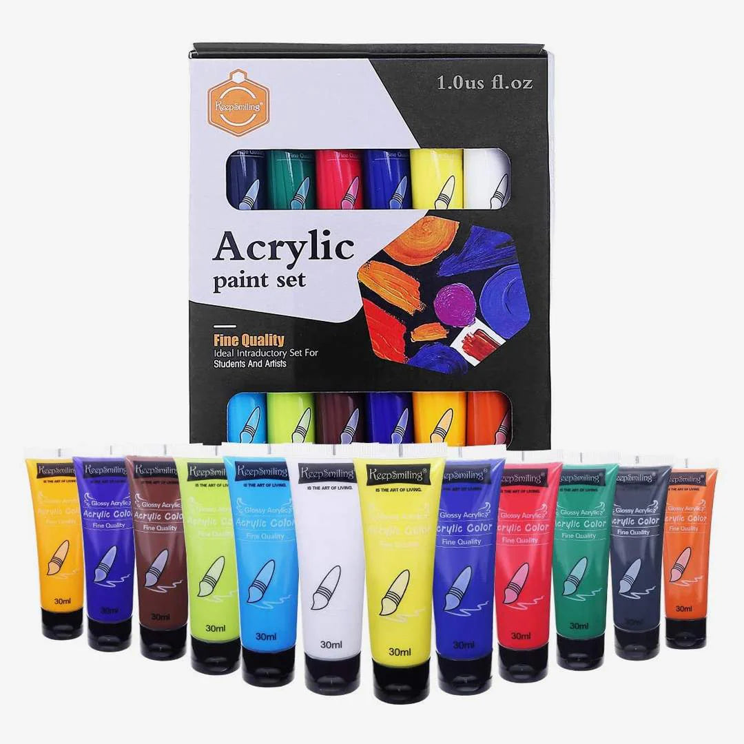 Keep-Smiling-Acrylic-Paint-30ml-Set-Of-12