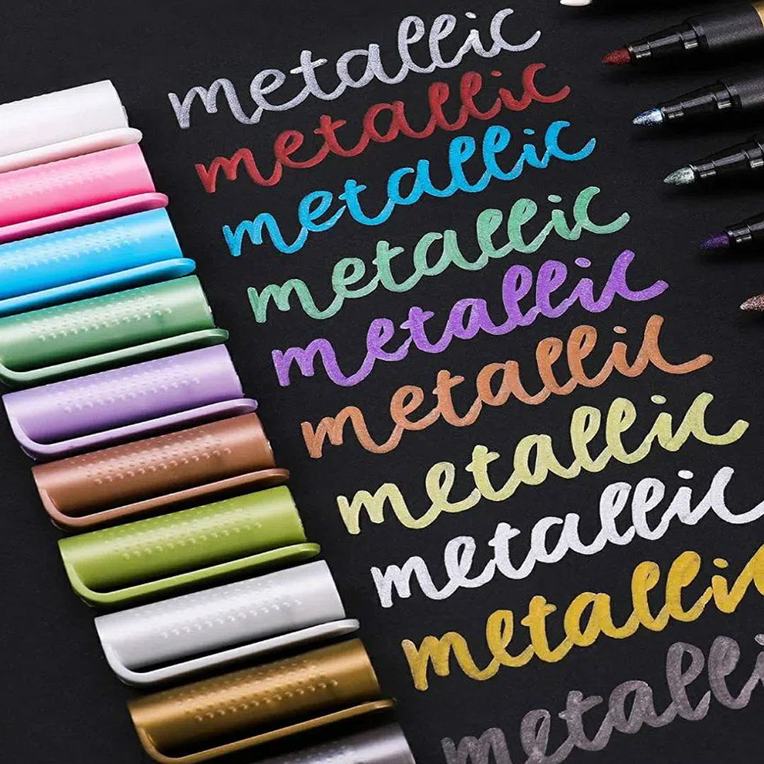 Keep-Smiling Metallic Color Pen Pack of 10 – Art Life Maker