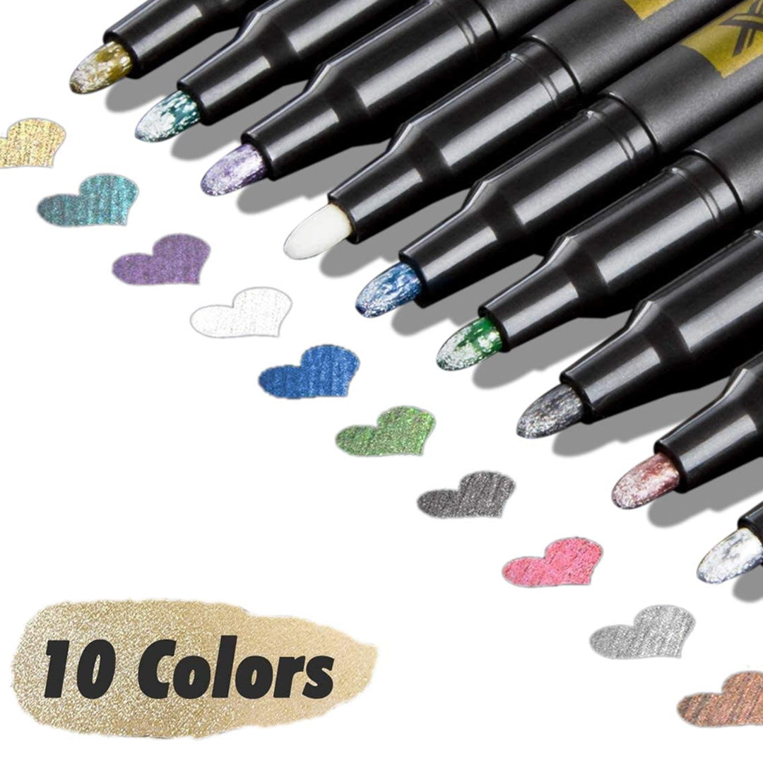 Keep-Smiling Metallic Color Pen Pack of 10 – Art Life Maker