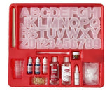 Llike it Monogram Resin Letter Casting Kit, 51-Piece Set with Silicone Mould, Pigments, and Tools