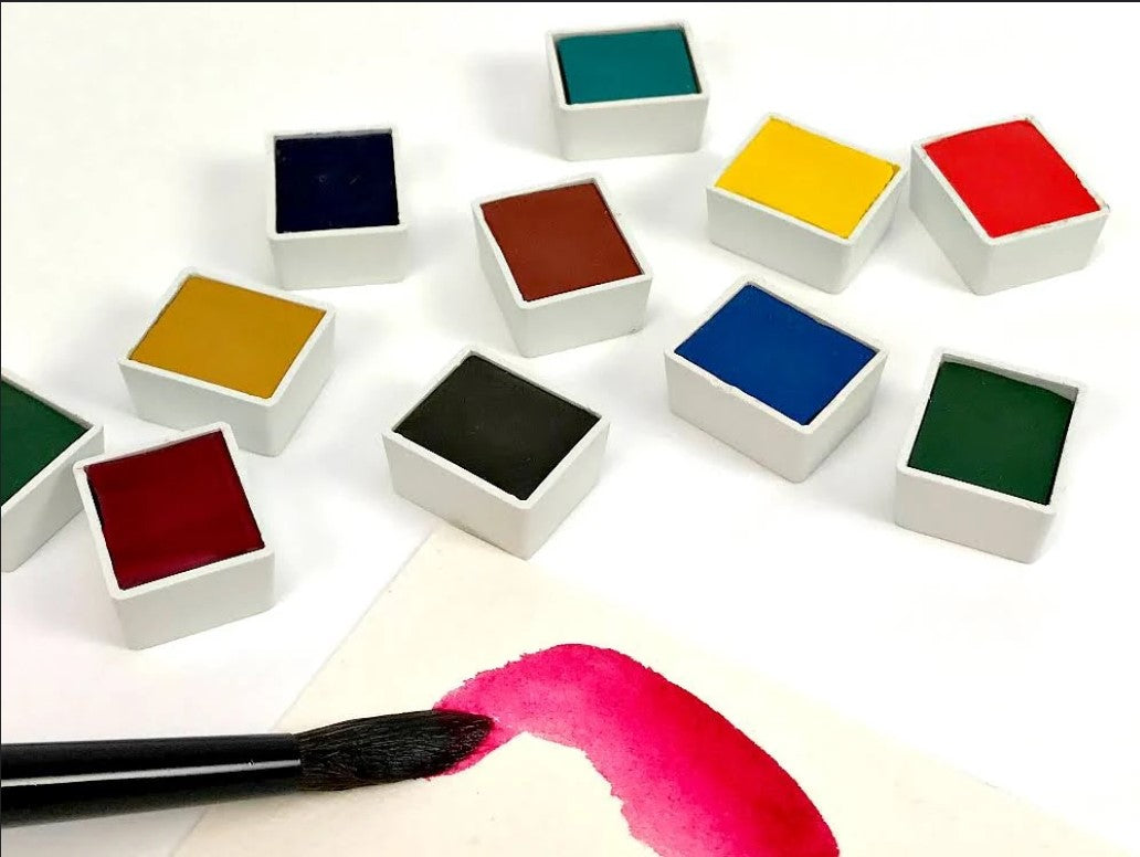 Daniel Smith 12 Color Half Pan Watercolor Set with Bonus Empty Pans
