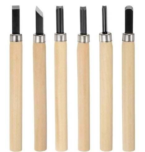 Like it Wood Carving Tools 6-Pcs Set – Premium Grade Wood Chisel for Beginners and Professional Wood Carvers Wood Carving Set with Strong Durable Steel Blades Chisel knife set artwork supplier