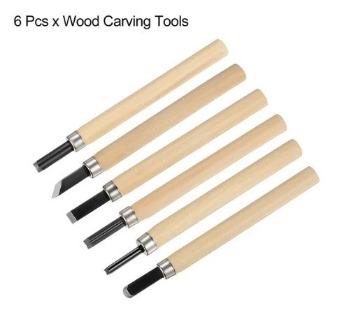 Like it Wood Carving Tools 6-Pcs Set – Premium Grade Wood Chisel for Beginners and Professional Wood Carvers Wood Carving Set with Strong Durable Steel Blades Chisel knife set artwork supplier