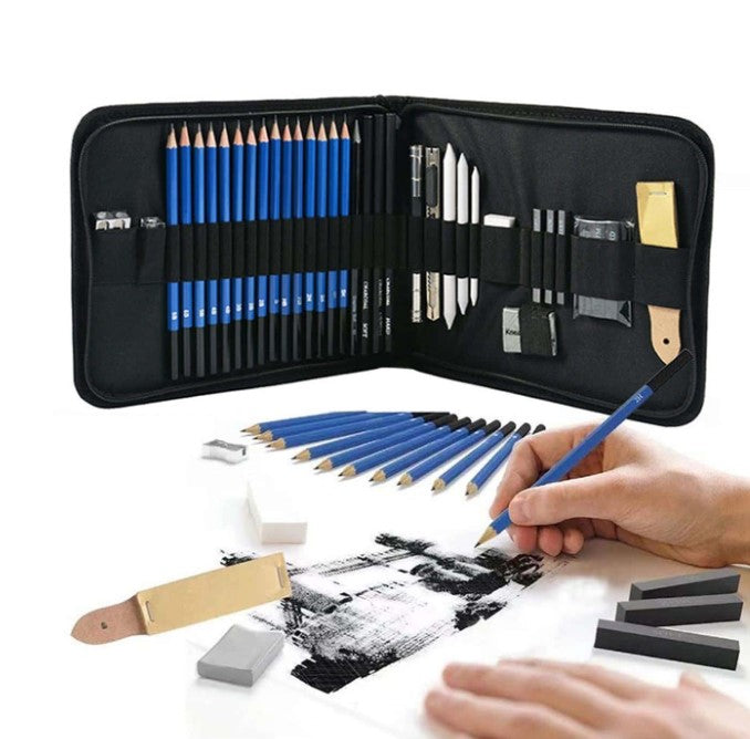 Like it Drawing Pencils Shading Pencils Set Drawing Kit Sketching Kit Sketch Pencils Set for Artists Charcoal Pencils for Artists Pencils for Artists Kit Graphite Pencil Set Artist Pencil Set 33 Pcs
