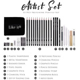 Like it Drawing Pencils Shading Pencils Set Drawing Kit Sketching Kit Sketch Pencils Set for Artists Charcoal Pencils for Artists Pencils for Artists Kit Graphite Pencil Set Artist Pencil Set 33 Pcs
