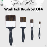 Like it 2nd Gen Vegan Inch Wash Brush Set Of 4 ( 3” , 2”, 1” , 1/2” ) Mix Media Aquasync Bristle