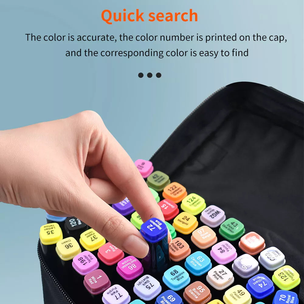 Like it Artist Alcohol Based Ink Colors Dual Tip Marker Set 60